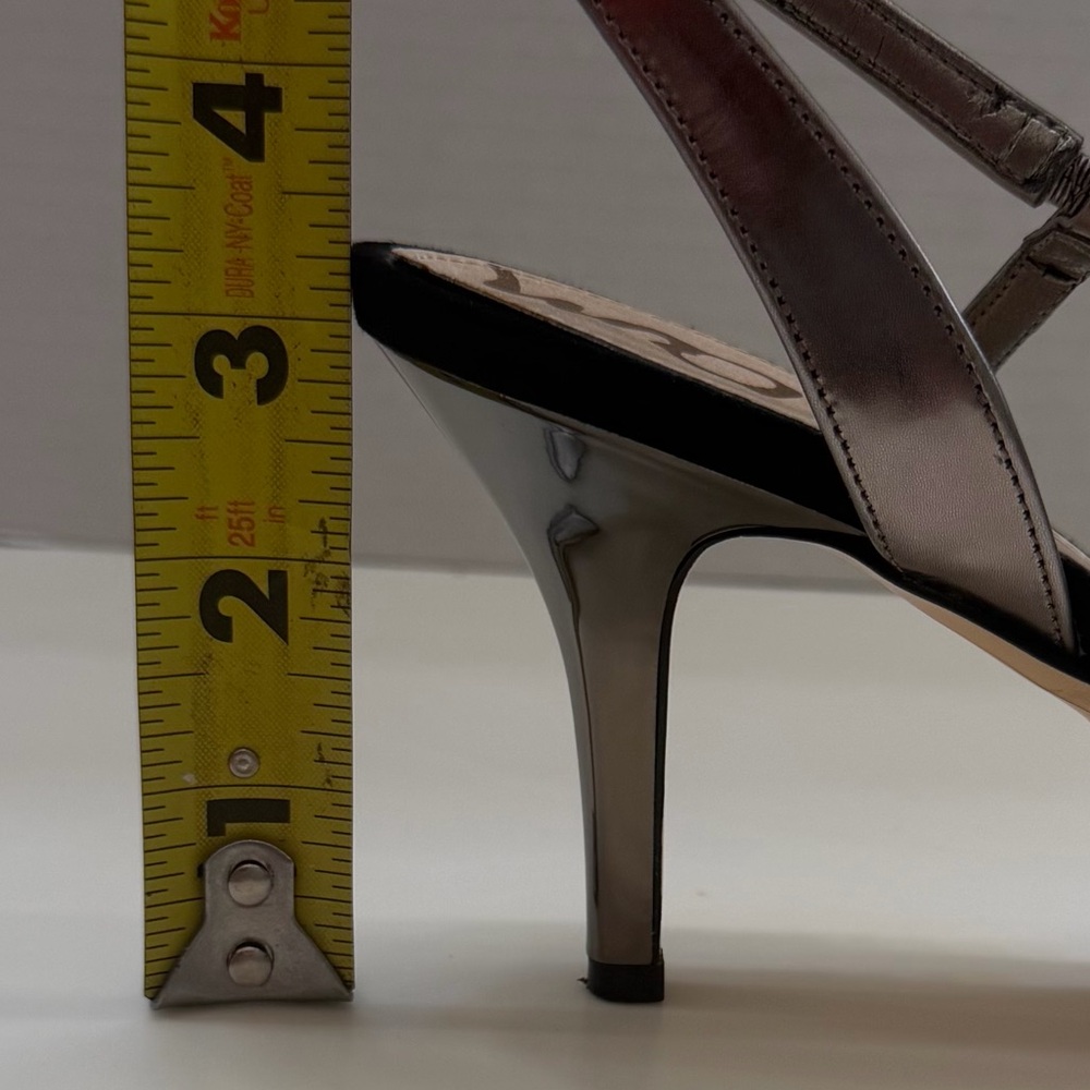 Sam Edelman Othello Snake-Embossed Slingback Heels Metallic Bronze Size 9.5 - Picture 12 of 12